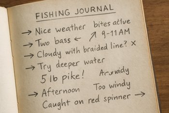 Страница дневника с стрелками и кругами на полях, отмечающими особенности маршрута